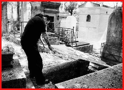 Nico Claux at gravesite (photo by Vasily Konstantin)